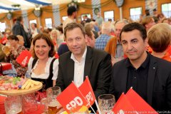Verena Dietl, Lars Klingbeil, Arif Tasdelen  (von li. nach re.), Truderinger Festwoche SPD Veranstaltung 2022