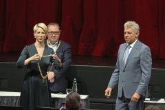 Dieter Reiter und Katrin Habenschaden, Vereidigung Stadtrat München im Deutschen Theater 2020, Bildnachweis: Michael Nagy/Presseamt München