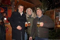 Jens Röver, Christian Horn, Andreas Dräger (von li. nach re.), Weihnachtsmarkt Haidhausen am Weißenburger Platz in München 2018