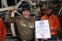 Franz Müllner und Axel Schulz (re.), Weltrekordversuch: Franz Müllner will das Riesenrad aus eigener Kraft bewegen 2019