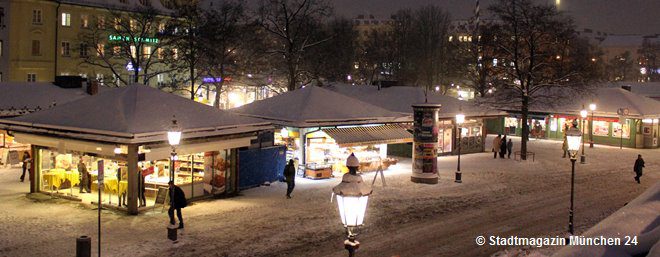 Viktualienmarkt München Nacht Winter 660