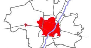 Vollanschlussgebiet (rot) München, Räumpflicht und Streupflicht im Winter