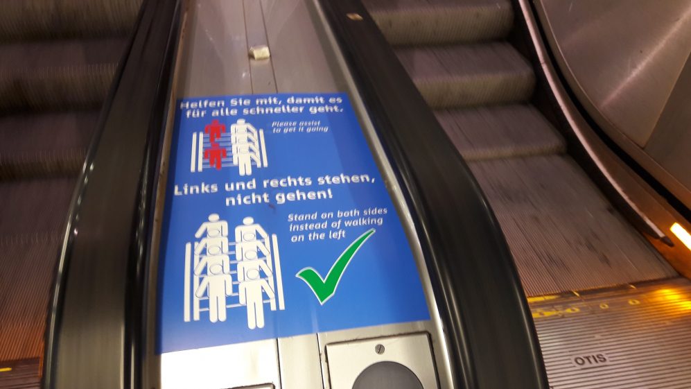 Rolltreppen-Regel Hauptbahnhof München