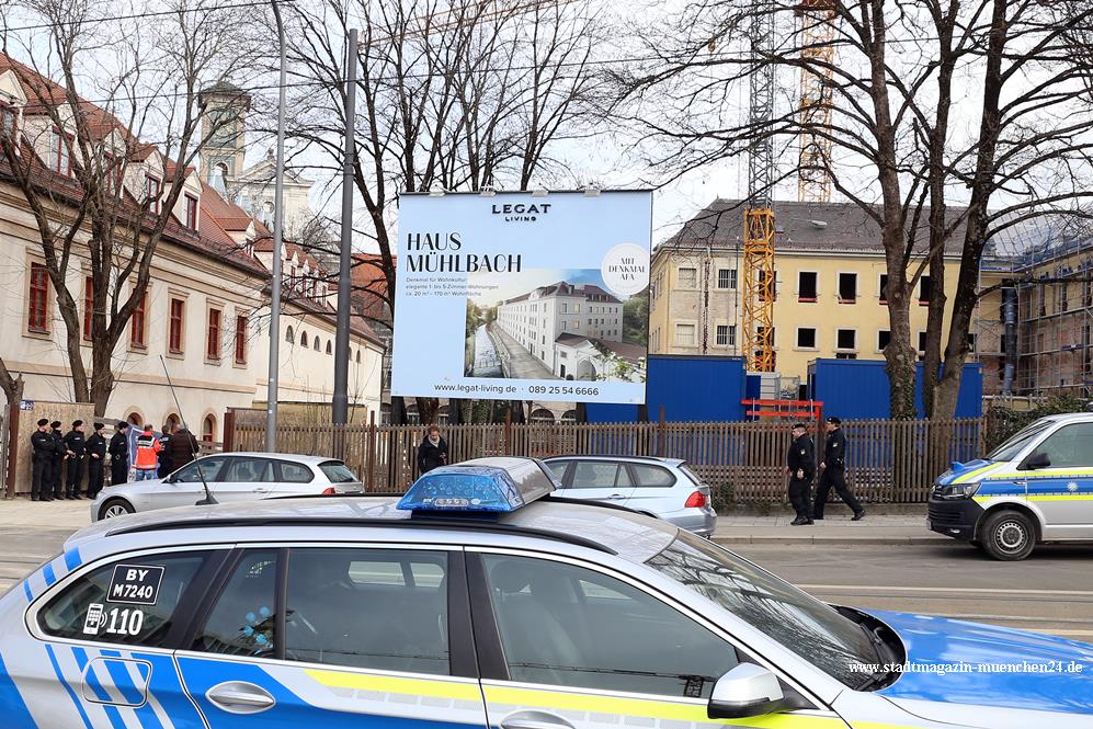 2 Tote nach Schießerei auf Baustelle des ehemaligen Frauengefängnisses Am Neudeck in München-Au