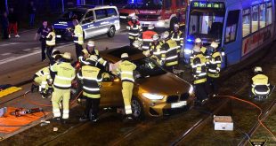 Trambahn Unfall in der Agnes-Bernauer-Straße in München Quelle Foto Feuerwehr München