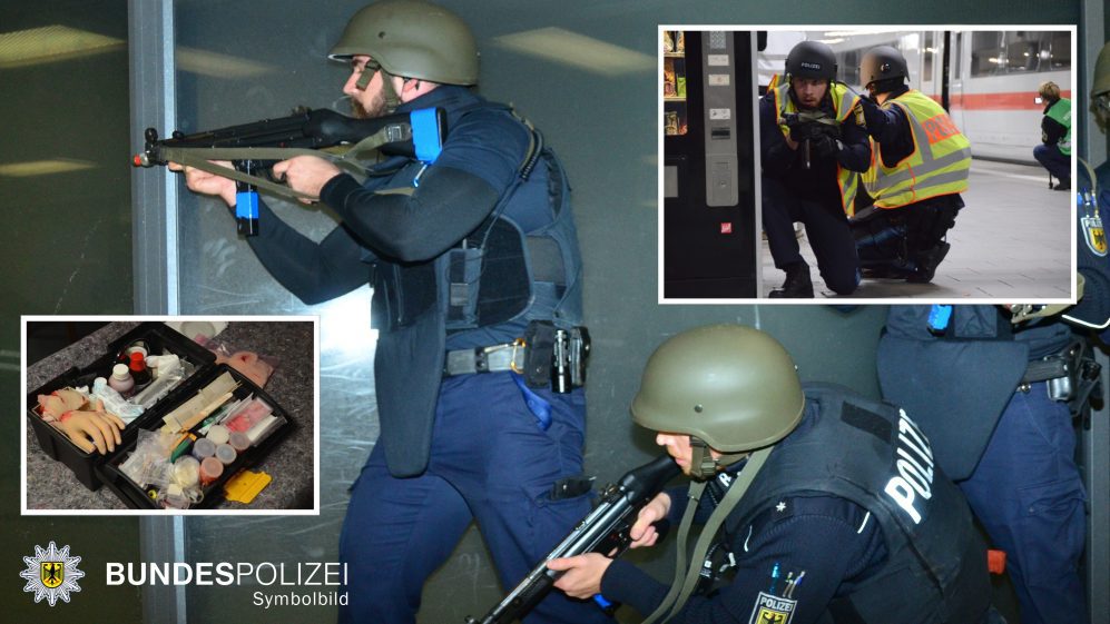 Polizei Übung im Hauptbahnhof Quelle Foto Bundespolizei München