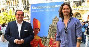 Stadtgründungsfest München Wirtschaftsreferent Clemens Baumgärtner und Gil Ofarim