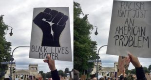BLM Silent Demo gegen Polizeigewalt und Rassismus Königsplatz München
