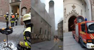 Adventskranz geht im Münchner Dom in Flammen auf