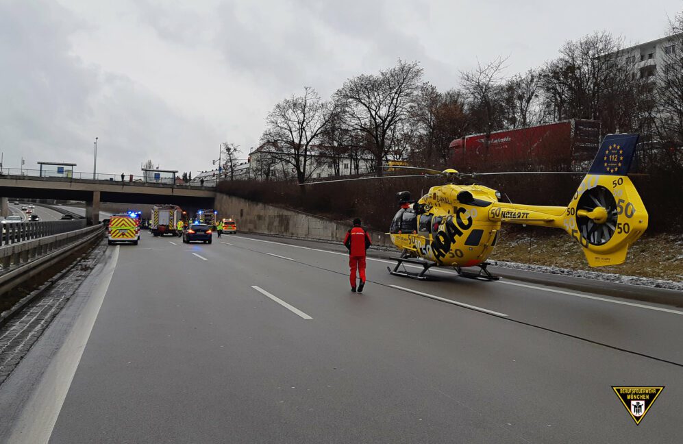 Tödlicher Verkehrsunfall auf der A96 in München-Laim